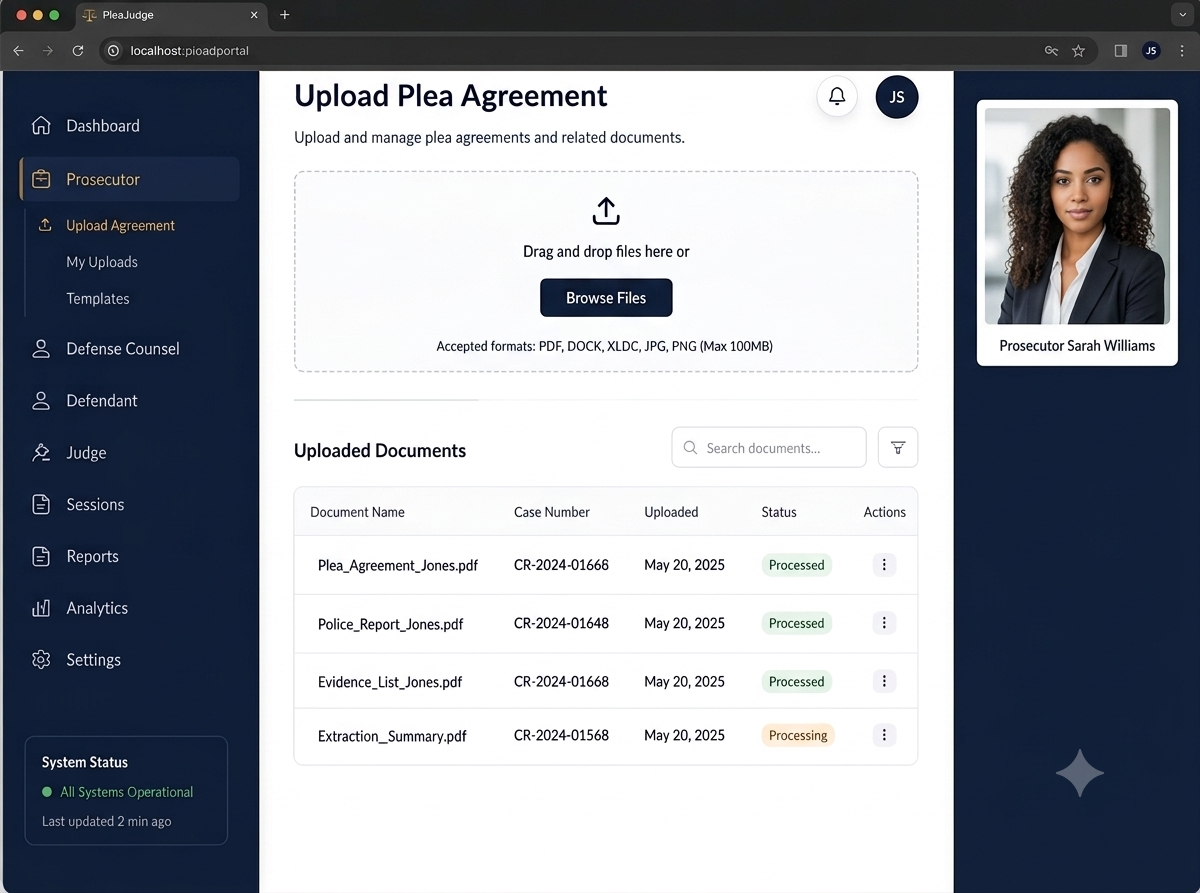 Prosecutor Upload Portal